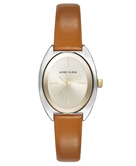 Женские кварцевые часы Anne Klein Premier из коричневой кожи, 28 мм