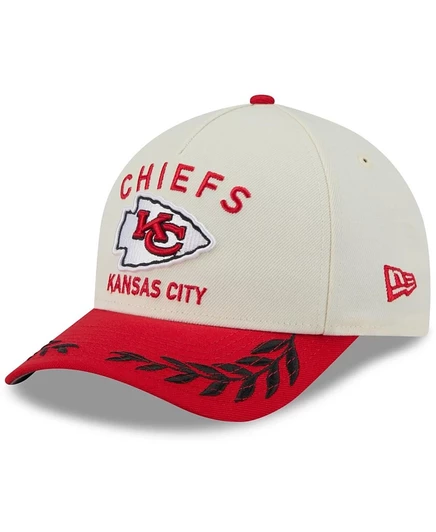Мужская кепка New Era 9FORTY A-Frame Kansas City Chiefs 2025, кремово-красная
