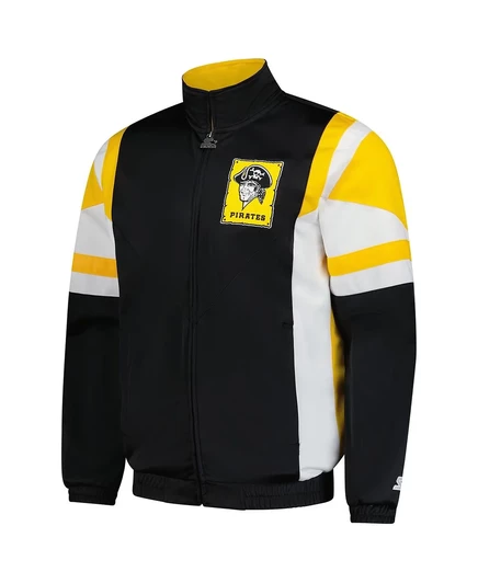 Мужская спортивная куртка на молнии из трикотажа Pittsburgh Pirates Contender черного/желтого цвета  black, gold