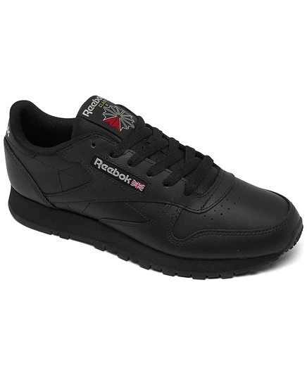 Женские классические кожаные повседневные кроссовки Reebok от Finish Line black