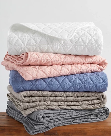 Стеганый плед Levtex Rowan двусторонний 127×152 см, белый