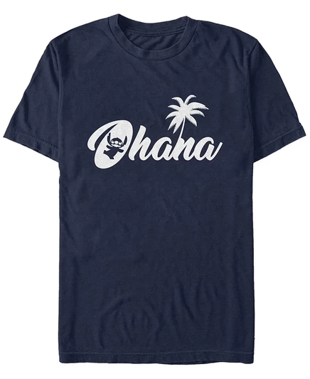 Мужская футболка Fifth Sun Stitch Ohana с коротким рукавом синего цвета