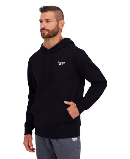 Мужское худи Reebok с карманом-кенгуру, черное