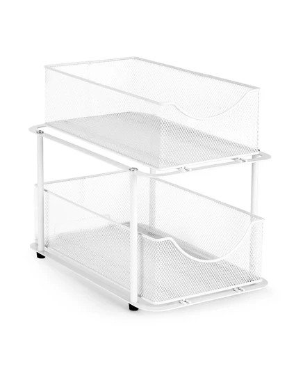 Двухъярусные корзины Sorbus с сетчатыми выдвижными ящиками - Идеальный шкафчик под раковиной - Отлично подходит для ванной комнаты, кухни, офиса и т.д