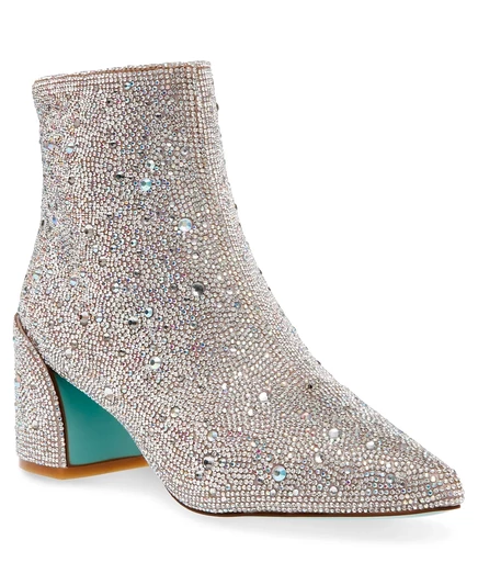  Женские ботильоны на блочном каблуке Corry rhinestone