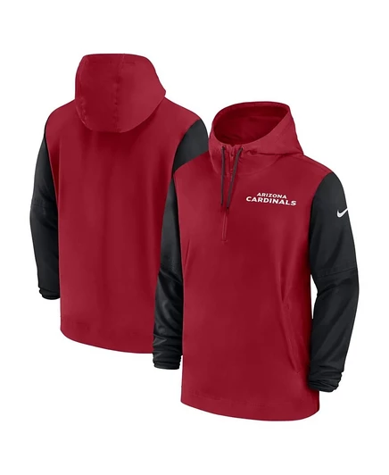 Мужская куртка-худи Nike Arizona Cardinals 1/2-zip, красная