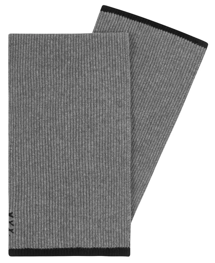 Мужской шарф из толстой пряжи в рубчик medium gray