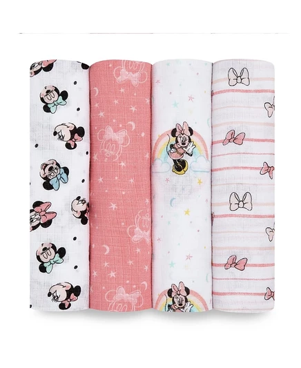 Детские пелёнки aden by aden anais Minnie, 4 шт., розовые