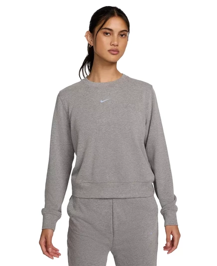 Женская французская махровая толстовка Dri-FIT с круглым вырезом горловины carbon heather/gray