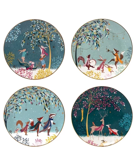 Набор тарелок Portmeirion Sara Miller Woodland Tales, 4 шт., многоцветные