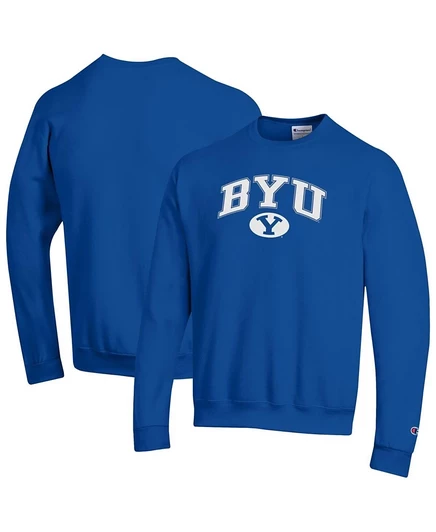 Мужская толстовка Champion Arch Over Logo BYU, синяя