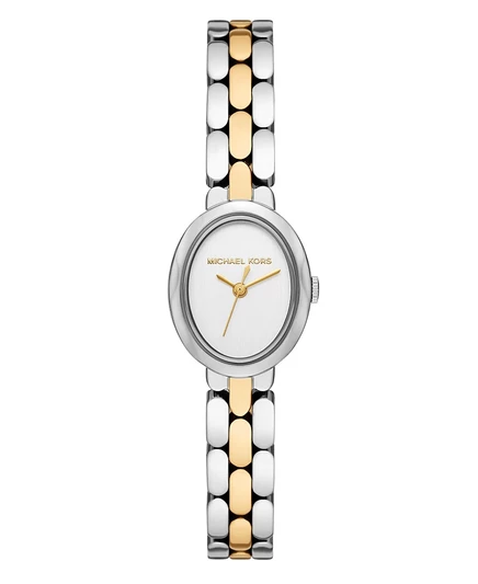 Женские двухцветные часы Michael Kors Maude с тремя стрелками из нержавеющей стали, 21 мм, многоцветные