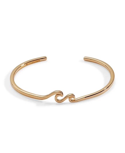 Женский браслет-манжета Alex and Ani Wave, золотистый