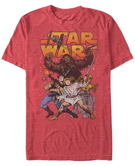 Мужская футболка Fifth Sun Star Wars Classic Cartoon Good Guys, красная
