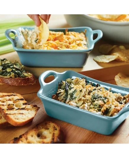 Форма для запекания Rachael Ray Ceramics Au Gratin, 2 шт., синяя
