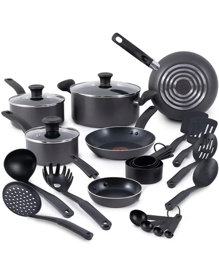 Набор кухонной посуды T-Fal Initiatives 18 предметов, серый