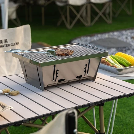 Переносной угольный гриль Streamdale Furniture, серебристый