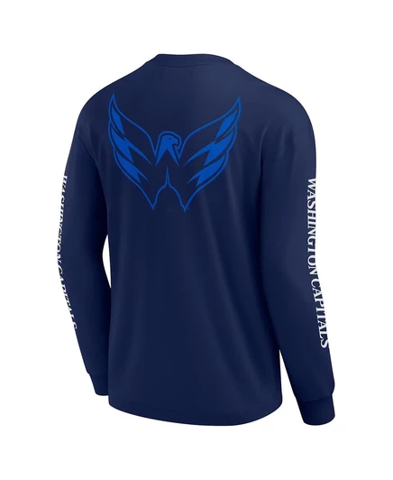 Мужская темно-синяя футболка Fanatics Elements Strive с длинным рукавом от Washington Capitals navy
