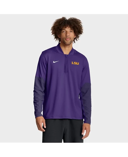 Мужская толстовка Nike One Goal Half-Zip LSU Tigers, фиолетовая