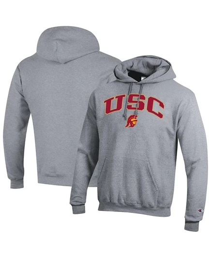 Мужская худи Champion USC Trojans с капюшоном, серая
