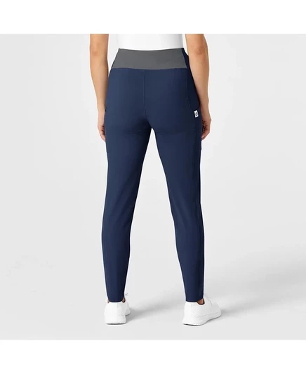 Брюки-скраб Wink Petite RENEW с высокой талией Power Scrub navy