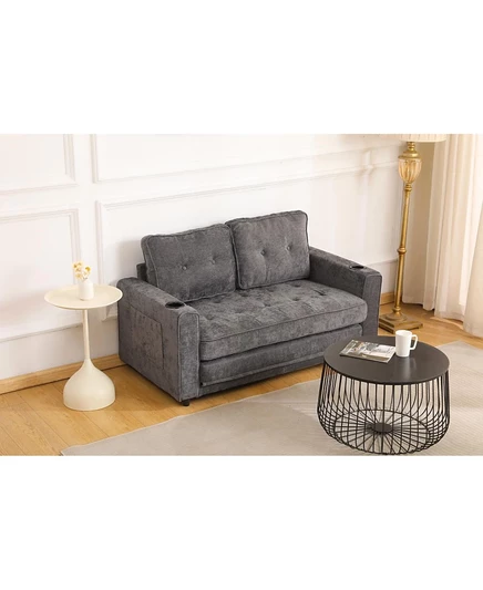 Streamdale Furniture 55-дюймовый 3-х спальный диван-кровать - раскладной диван-футон, темно-серый