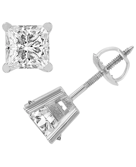 Серьги-гвоздики Macy's Diamond Princess (1-1/ 2 карата) из белого золота 14 карат