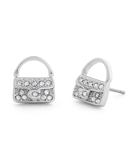 Женские серьги-пусеты Coach Iconic Charms, серебристые