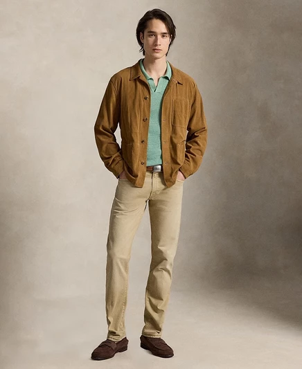 Мужские джинсы Polo Ralph Lauren Varick узкие прямые, бежевые