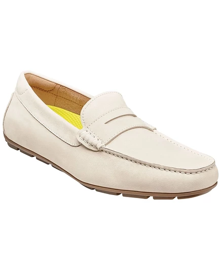 Мокасины Penny Driver с гладким носком от Florsheim Motor белого цвета