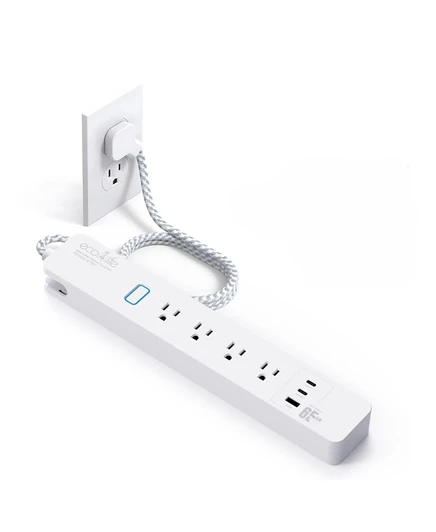 Умный сетевой фильтр eco4life Smart 65W, 4 розетки, 3 USB