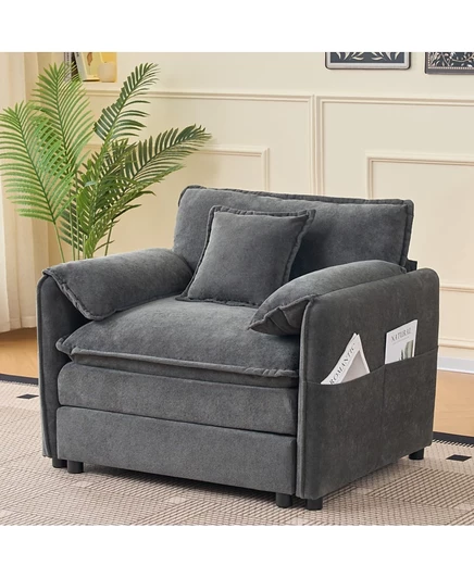 Мебель Streamdale Furniture Большой синелевый диван-кресло с подушкой для подбрасывания, модульный секционный