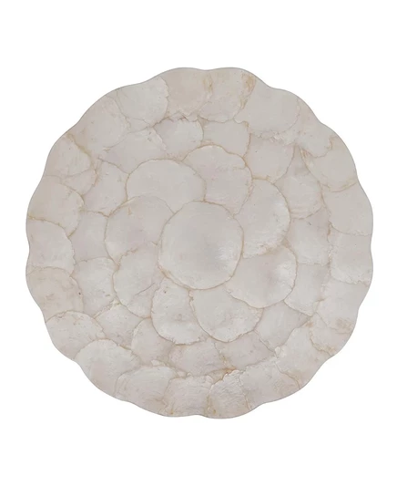 Сервировочные подставки SARO LIFESTYLE из капиза, 4 шт., кремовые