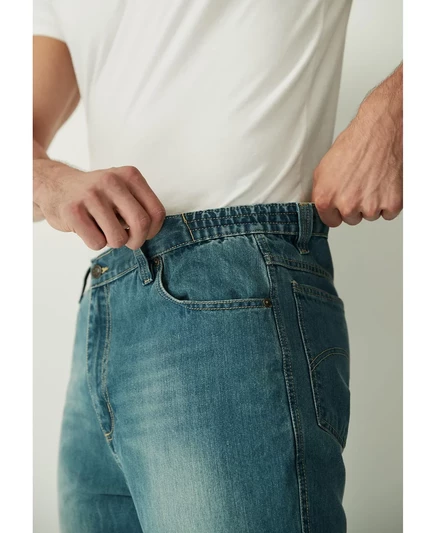 Джинсы Liberty Blues Big & Tall от KingSize свободного кроя на резинке с 5 карманами по бокам blue wash