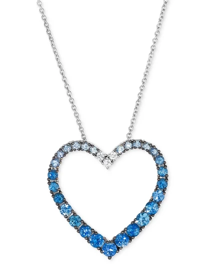 Кулон Le Vian Demin Ombré сердце 14K белое золото, белый