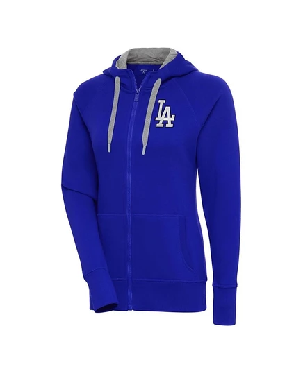 Женская толстовка Antigua Los Angeles Dodgers на молнии, синяя