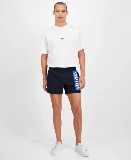 Мужские плавки Hugo Boss с логотипом, черные