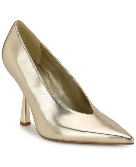 Женские туфли-лодочки Nine West Korela без застежки с острым носком золотистого цвета