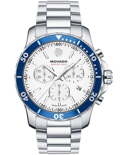 Мужские швейцарские кварцевые часы Chrono Performance из нержавеющей стали серии 800, 42 мм silver-tone