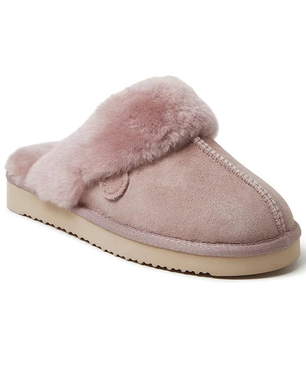 Женские тапочки с потертостями из натуральной овечьей шерсти Dearfoams Fireside Sydney