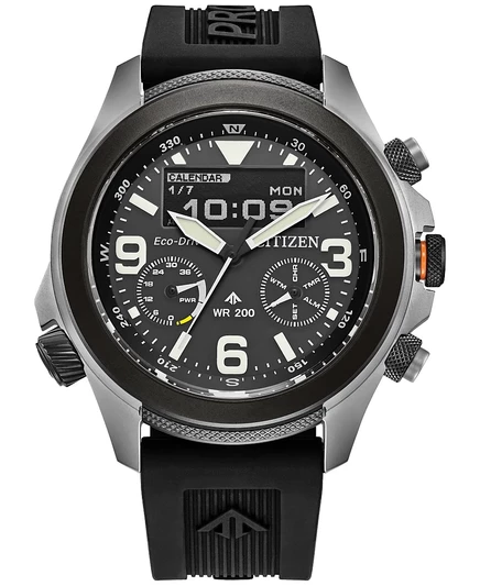 Мужские часы Citizen Promaster Land, 44 мм, с черным ремешком