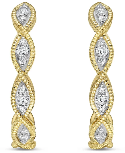 Серьги Macy's с бриллиантами 0,25 кт в 14k золоте, желтые