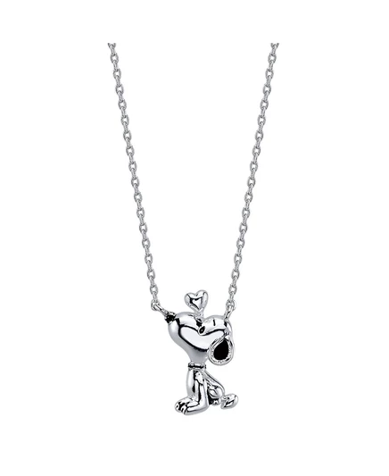Колье Peanuts Unwritten Snoopy посеребренное, серебристое