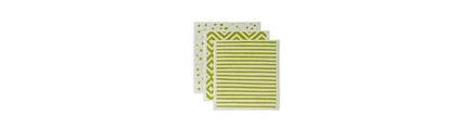 Шведские салфетки Design Imports 19,7×17,1 см, зеленые