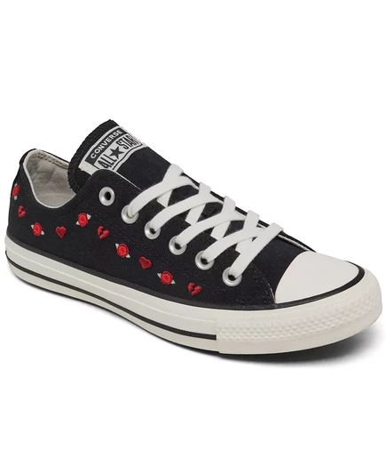  Женские повседневные кроссовки Chuck Taylor All Star Ox Love Me с низким берцем от Finish Line black, red, egret
