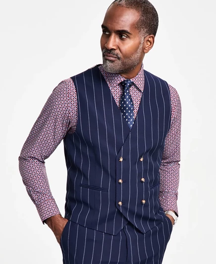 Мужской жилет Tayion Collection Regular-Fit в полоску, синий