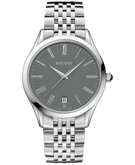 Мужские швейцарские часы Balmain Classic R с браслетом из нержавеющей стали 41 мм серого цвета