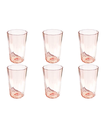 Набор стаканов Abode Homewares Vines Etch, 6 шт., розовый