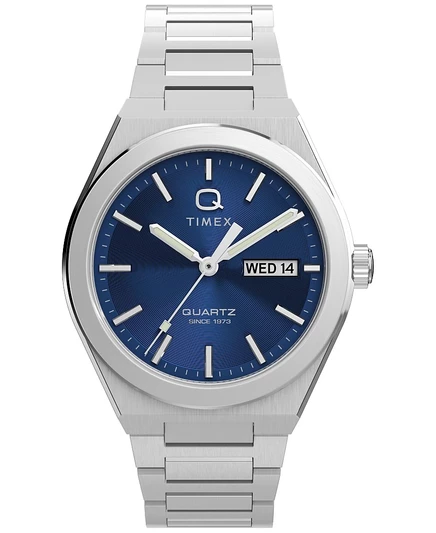 Мужские часы Timex кварцевые, 39 мм, серебристые