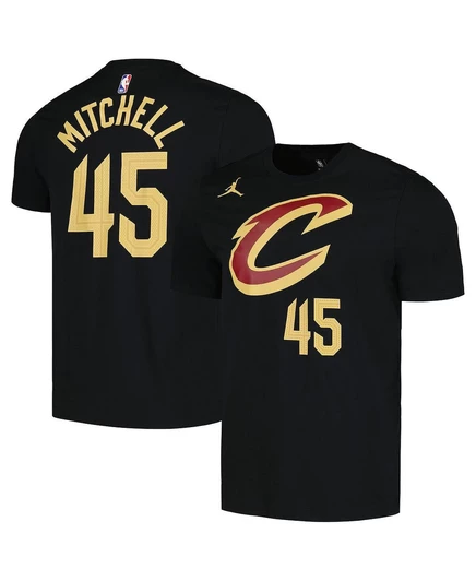 Мужская футболка с названием и номером Donovan Mitchell Black Cleveland Cavaliers 2022/23 black